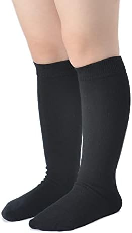 EPEIUS Girls Knee High Cotton Socks - Perfect for School Daily Use