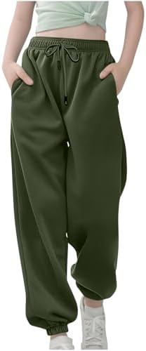 High Waist Pocketed Joggers for Boys Girls 3-13