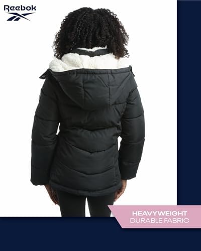 Reebok Girls Winter Jacket - Heavyweight Quilted Parka Perfect Gift for Girls