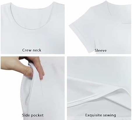 Cute Toddler Girl Short Sleeve Dress with Pockets Summer 2-12