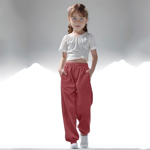 High-Waisted Pocketed Joggers for Boys and Girls