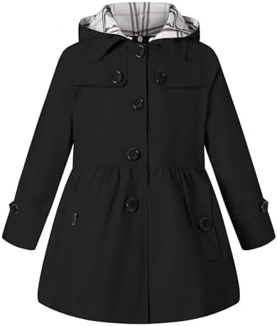 SNUG STYLISH BinpaW Girls Hooded Trench Coat