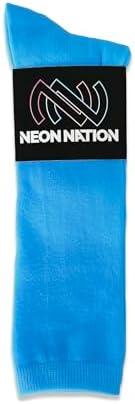 Neon Nation Bounce Back knee high socks