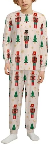 MEIKKO Thermal Pajama Set Christmas Tree Nutcracker Long