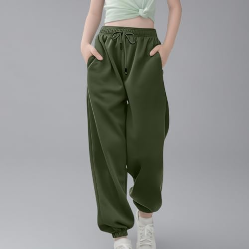 High Waist Pocketed Joggers for Boys Girls 3-13