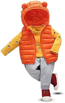 Bear Ears Hooded Down Vest for Newborn Toddler Boys Girls