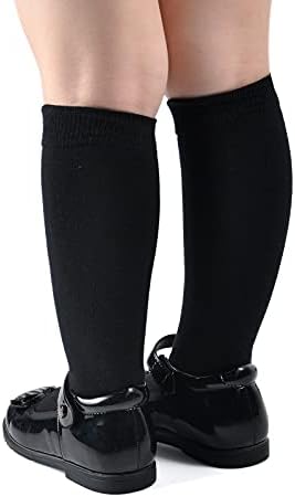 EPEIUS Girls Knee High Cotton Socks - Perfect for School Daily Use