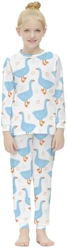 MEIKKO Girls Thermal Underwear Set Long Johns Lined
