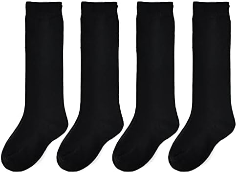 EPEIUS Girls Knee High Cotton Socks - Perfect for School Daily Use