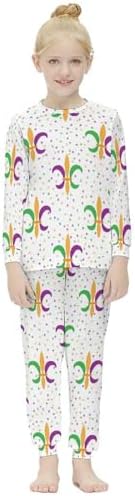 Girls Thermal Pajama Set Soft Comfortable Sleepwear for Kids