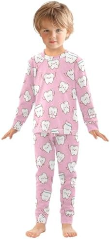 WIFIU Soft Cotton 2 Piece Pajama Set for Girls 18M-8Y