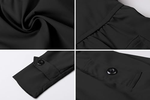 Betusline Girls Single Breasted Trench Coat Dress