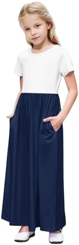 Girls Summer Casual Dress with Pockets
