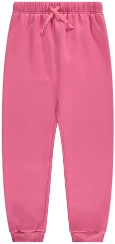 Girls Cotton Blend Jogger Pants Set - Cozy Stylish - Pack of 3 with Drawstring