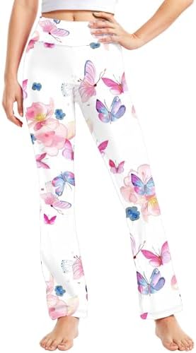 Floral Printed High-Waisted Yoga Pants for Age 2-13 Girls