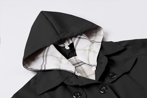 Betusline Girls Single Breasted Trench Coat Dress