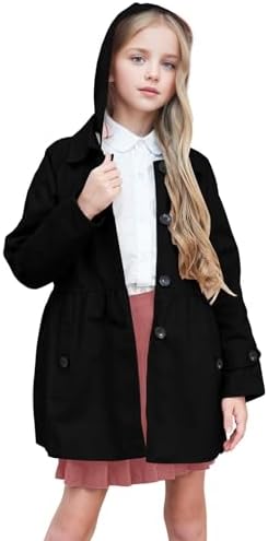 SNUG STYLISH BinpaW Girls Hooded Trench Coat