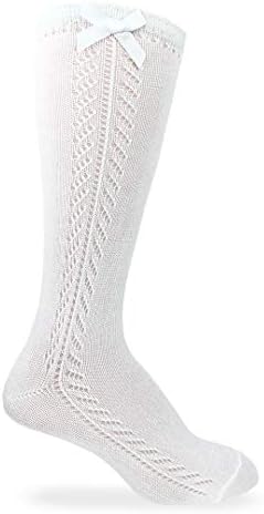 Jefferies Socks Girls Pointelle Bow Knee High Socks for her