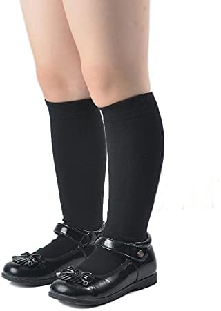 EPEIUS Girls Knee High Cotton Socks - Perfect for School Daily Use