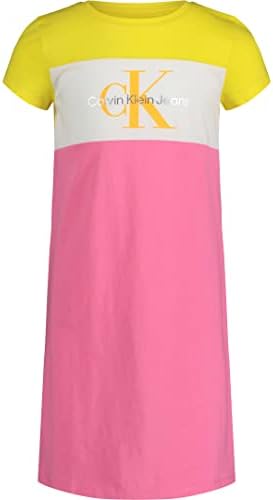 Calvin Klein Girls Crew-Neck Short Sleeve Tie-Dye T-Shirt Dress