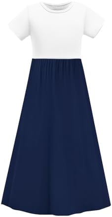 Girls Summer Casual Dress with Pockets