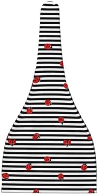 Ladybugs on Black and White Striped Hatz for Newborn Baby