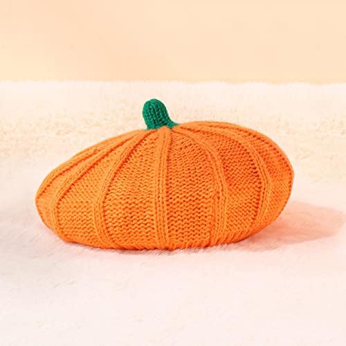 2-Piece Pumpkin Beret for Baby Mom