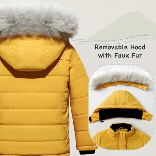 Waterproof Cozy Winter Coats for Girls Soft Fleece Puffers with 3000mm Shield