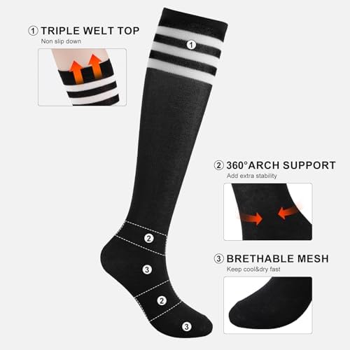 BONANGEL Kids Youth Soccer Socks