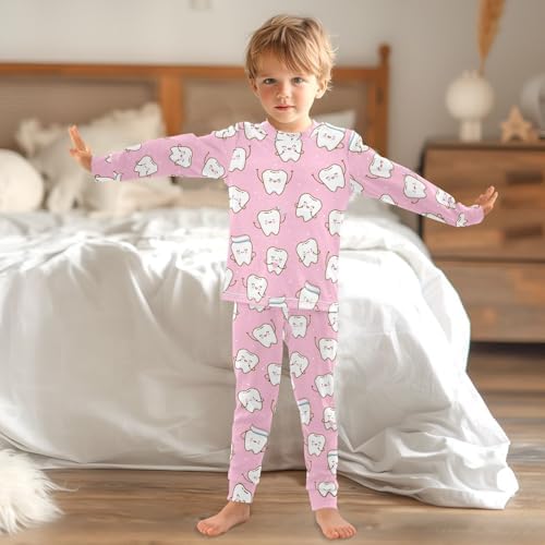 WIFIU Soft Cotton 2 Piece Pajama Set for Girls 18M-8Y