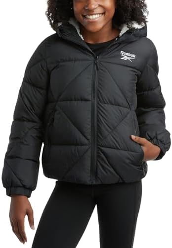 Stay Warm Style Comfort Reebok Girls Heavyweight Quilted Puffer Parka