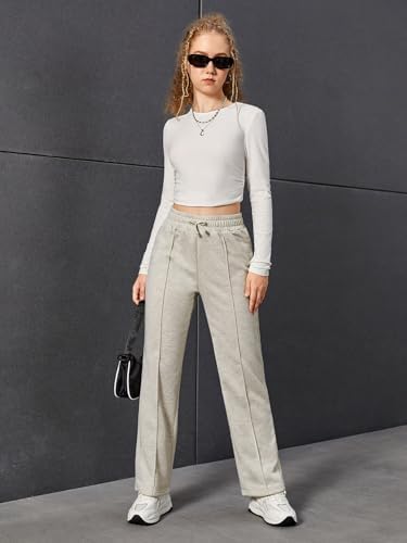 Floerns Girls Casual Drawstring High Waist Sweats