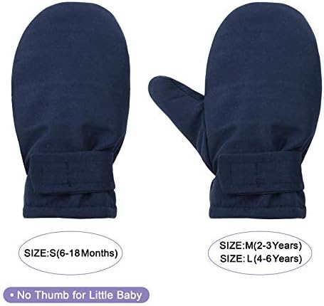 American Trends Lined Fleece Toddler Winter Gloves - Soft Waterproof and Cutesy
