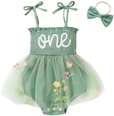 Baby Girl 1st Birthday Romper