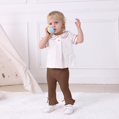 DREAM BUS 5 pack Baby Toddler Pants flared ruffle bell bottoms