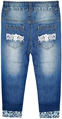 KIDSCOOL SPACE Girls Rabbit Embroidered Slim Jeans