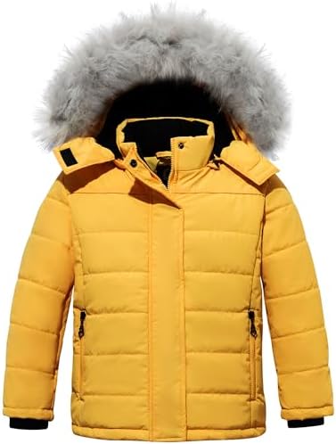 Waterproof Cozy Winter Coats for Girls Soft Fleece Puffers with 3000mm Shield