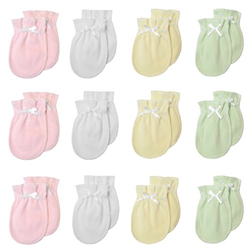 Hang on to Little Ones Scratch-Free Cotton Mittens for girls