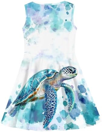 asessembojepai Floral Unique Summer Sleeveless Dress for Active Girls