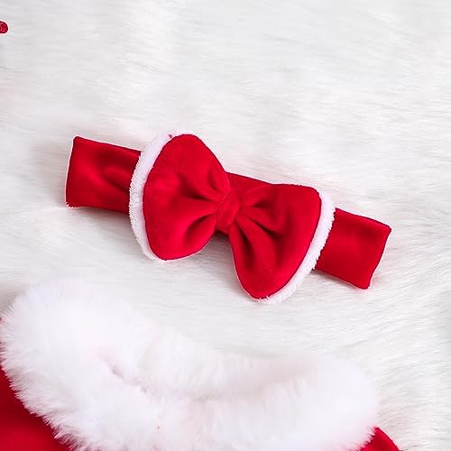 WASAIGOOD Christmas Soft Velvet Romper for Baby