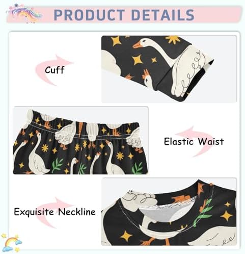 Soft Cotton Pajama Set for Girls - Long Sleeve breathable comfortable sleepwear