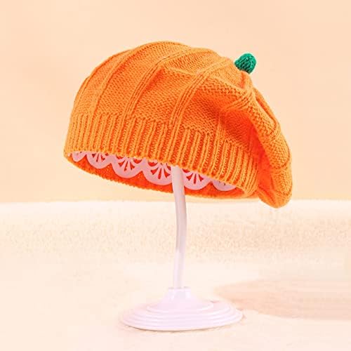 2-Piece Pumpkin Beret for Baby Mom