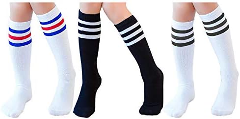 TOCONFFON Knee High Tube Socks for Boys Girls Baby Toddler Child