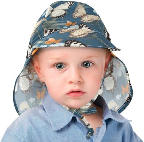 Emelivor Adjustable Baby Sun Hat with UV Protection for Toddlers Kids
