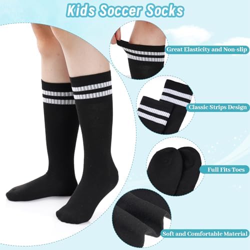 3 Pairs Striped Soccer Socks for Kids