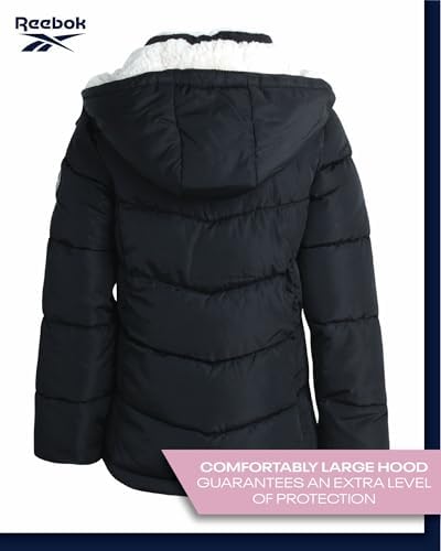 Reebok Girls Winter Jacket - Heavyweight Quilted Parka Perfect Gift for Girls