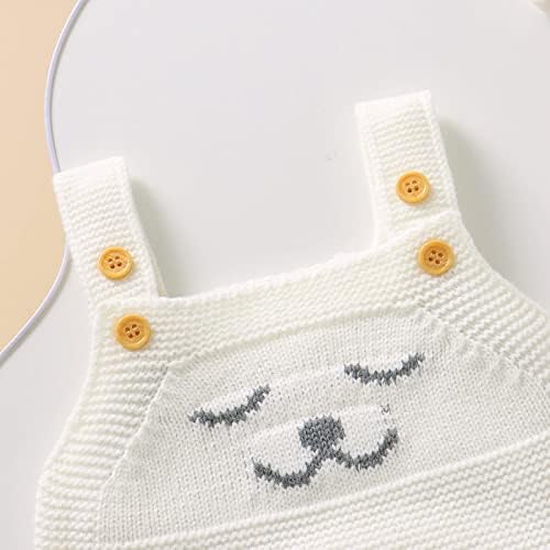 AMIMOJY - Newborn Baby Knit Romper Cotton Sleeveless