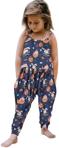 Cute Summer Jumpsuits for Kids - Harem Romper with Pockets
