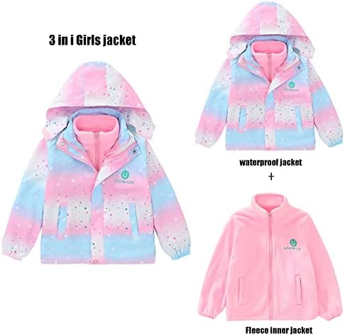 Weather-Adaptable Girls 3-in-1 Fleece Jacket
