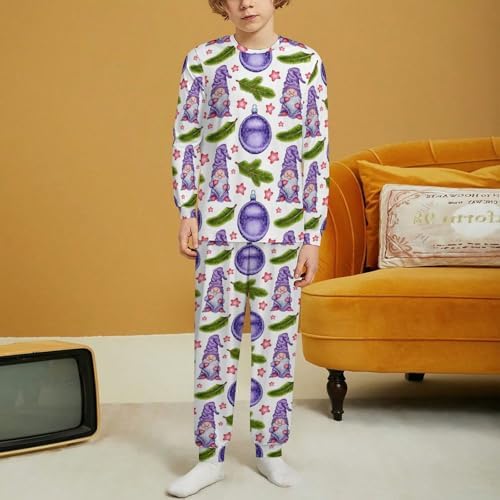 MEIKKO Kids Christmas dumped snowflakes Pajama Set